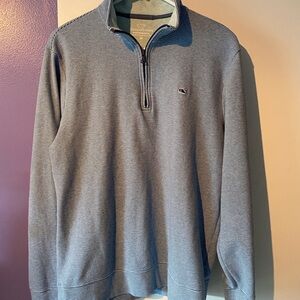 Vineyard Vines Performance Blue Zip Up Sweater